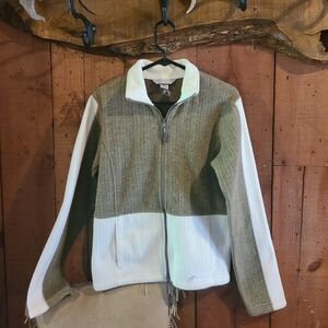 Cloudveil Of Jackson Hole Brown and Cream Zip-Up Jacket